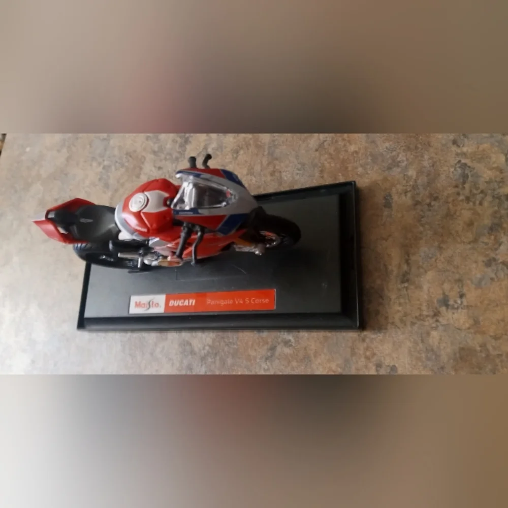 Ducati Red Motorcycle Model Display - Home Accent